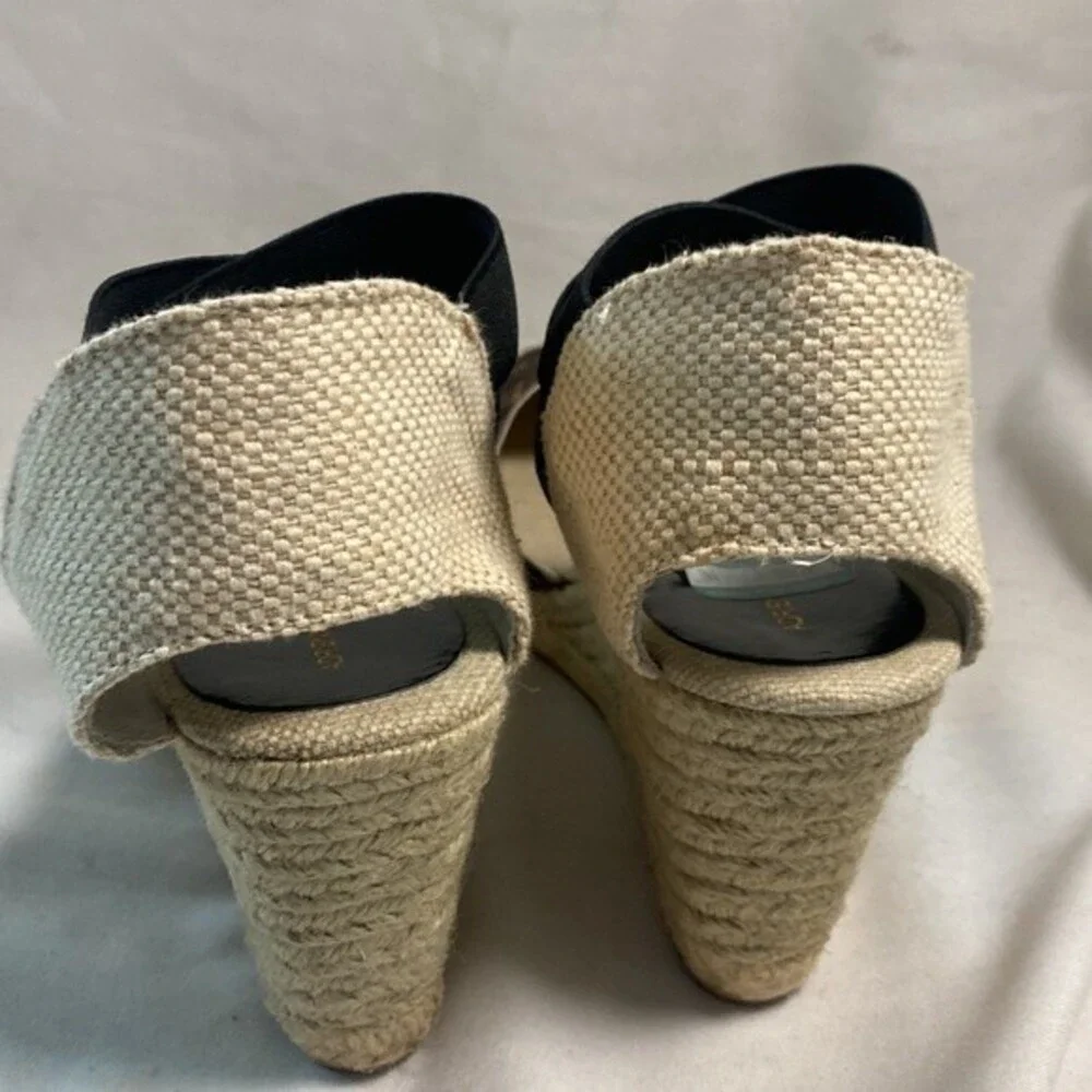 sexy wedge Adrienne Vittadini platform sandal Birna Espadrille zebra  8.5 animal
